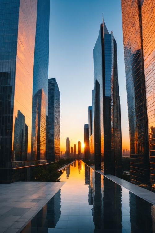 城市風(fēng)光房地產(chǎn)高樓大廈攝影圖 攝影